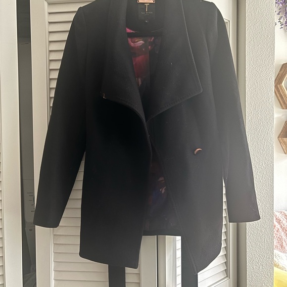 Ted Baker Wool Wrap Coat short - Picture 2 of 8